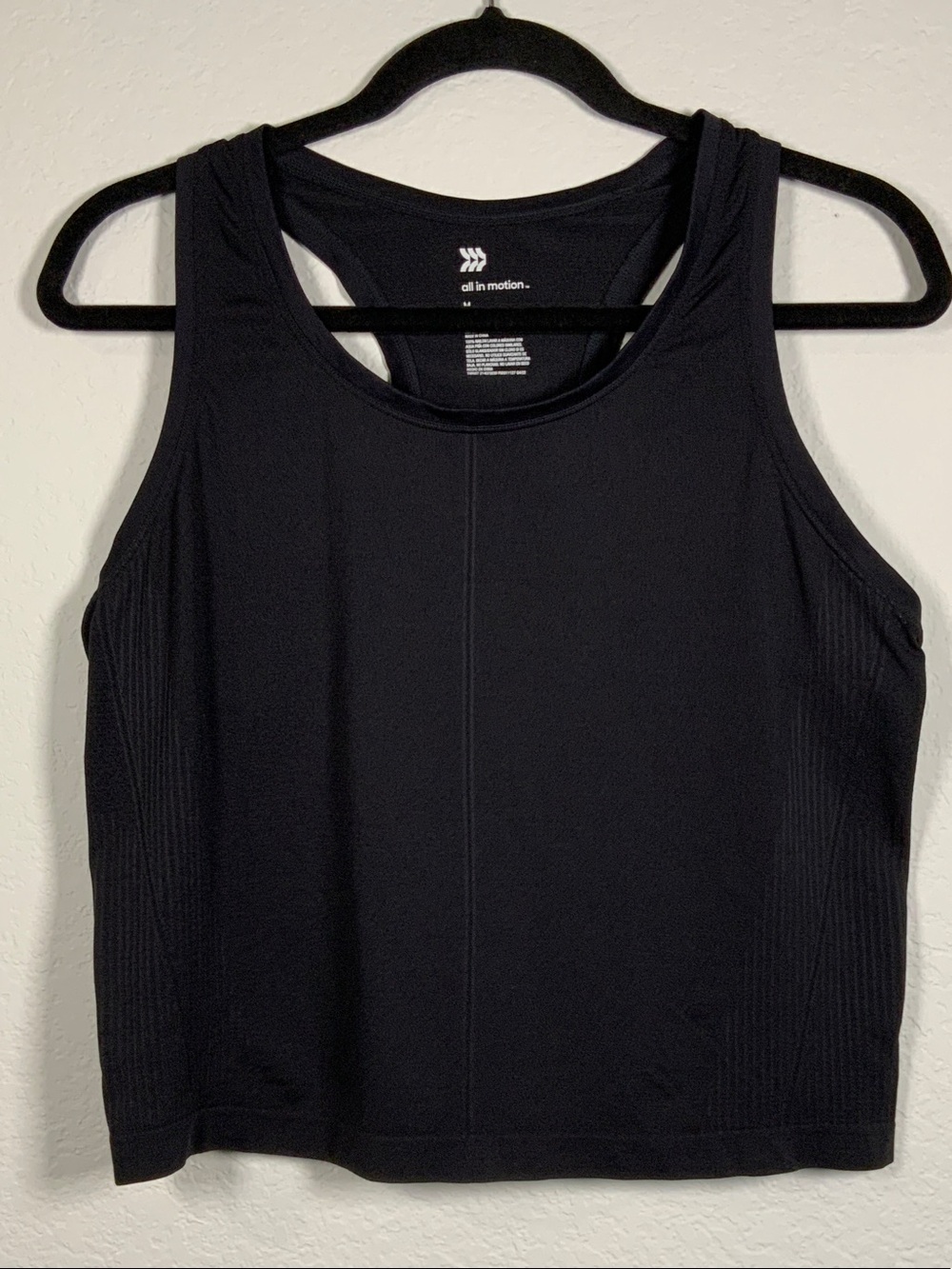all in motion Black Racerback Performance Tank